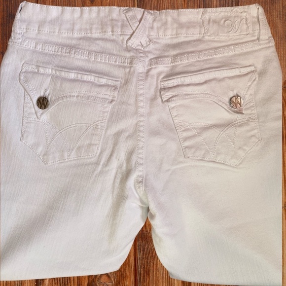 Wörn White Denim Jeans Cropped Pants Casual Everyday women  size 12 - Picture 4 of 12